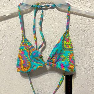 Ralph Lauren Triangle Bikini Halter Top Sz Medium